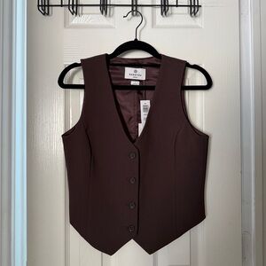 Babaton Deep Mocha Vest (NWT)